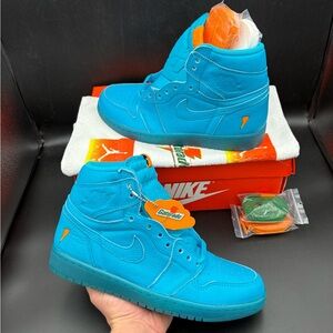 Size 8 - Air Jordan 1 Retro High OG G8RD Gatorade Blue Lagoon 2017